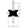 Silentblok 40/28x30 M8x23