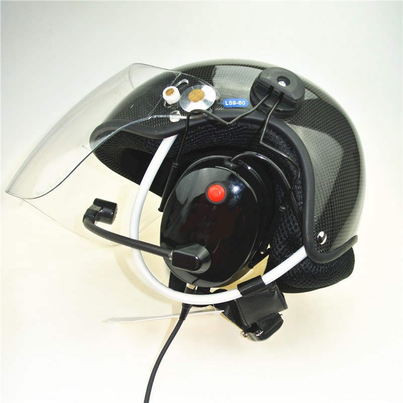 Carbon helmet with active electronic damping