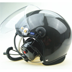 Carbon helmet with active electronic damping