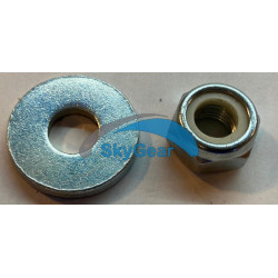 Nut and washer for small pulley